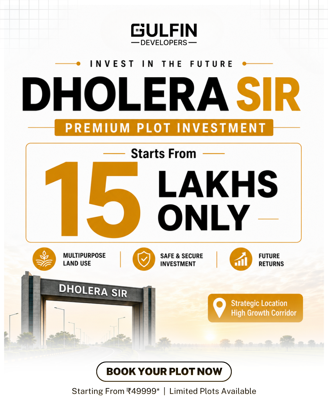 dholera plot 15 lakhs only