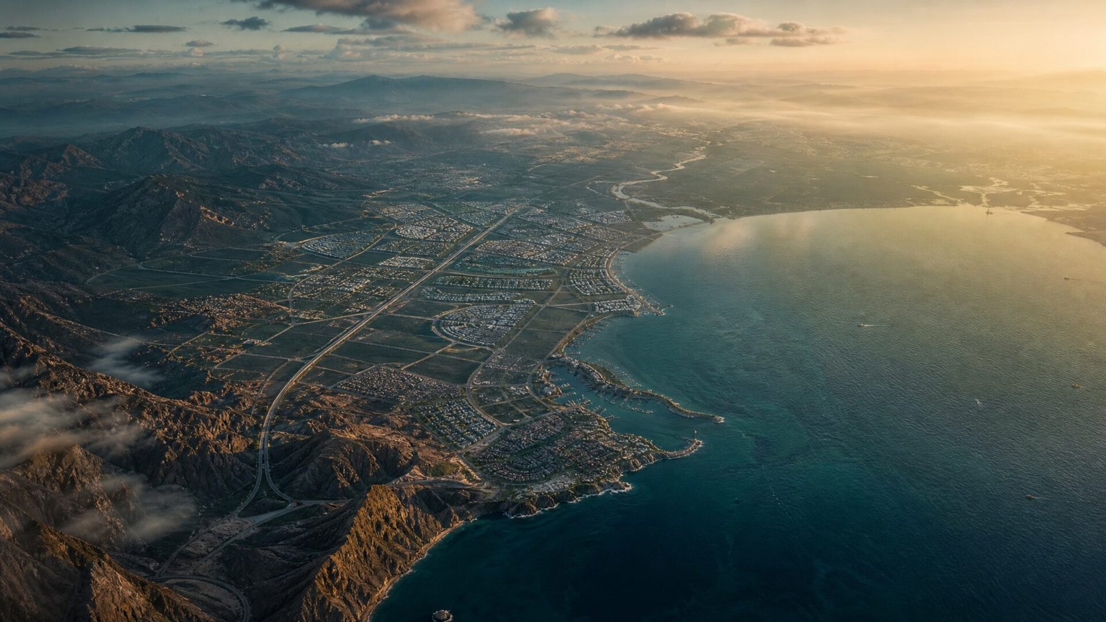 Coastline and planned grid that define Dholera size
