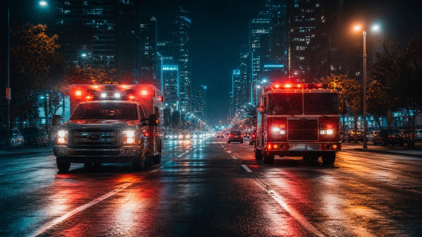 Fire truck and ambulance for Dholera emergency response