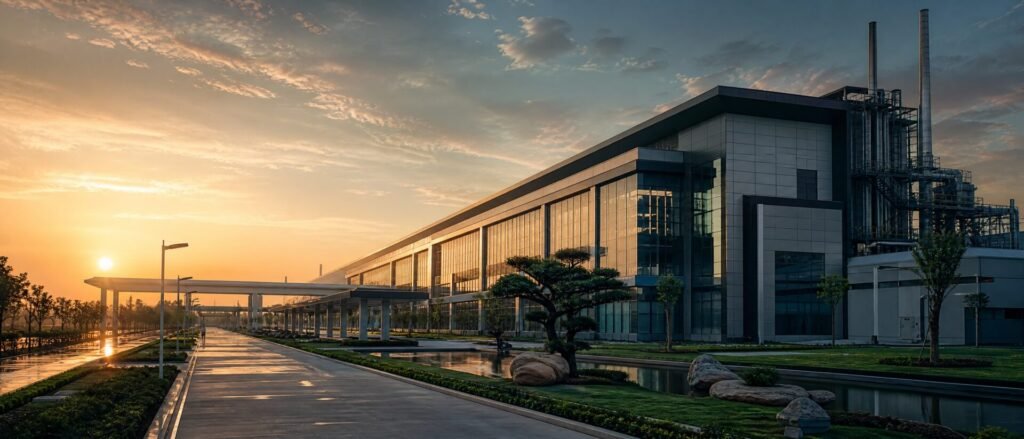 High-tech campus showing Japanese companies in Dholera