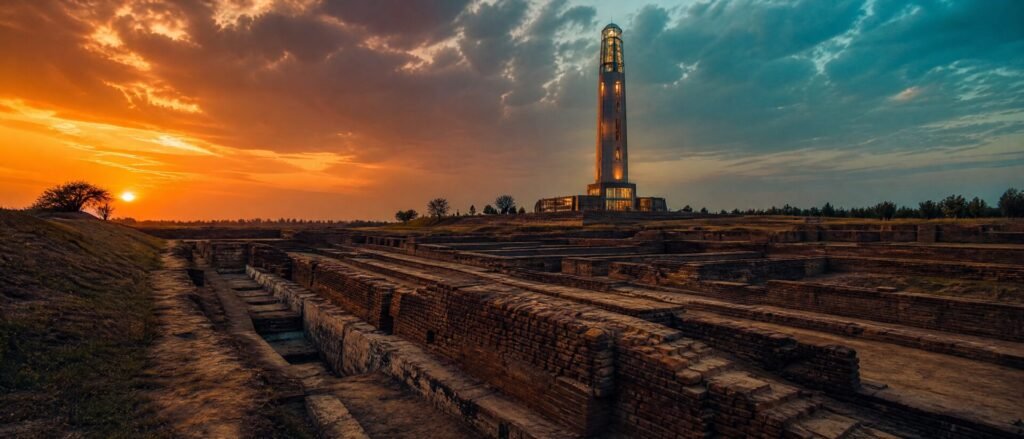 Lothal dockyard ruins near Dholera with the maritime heritage complex