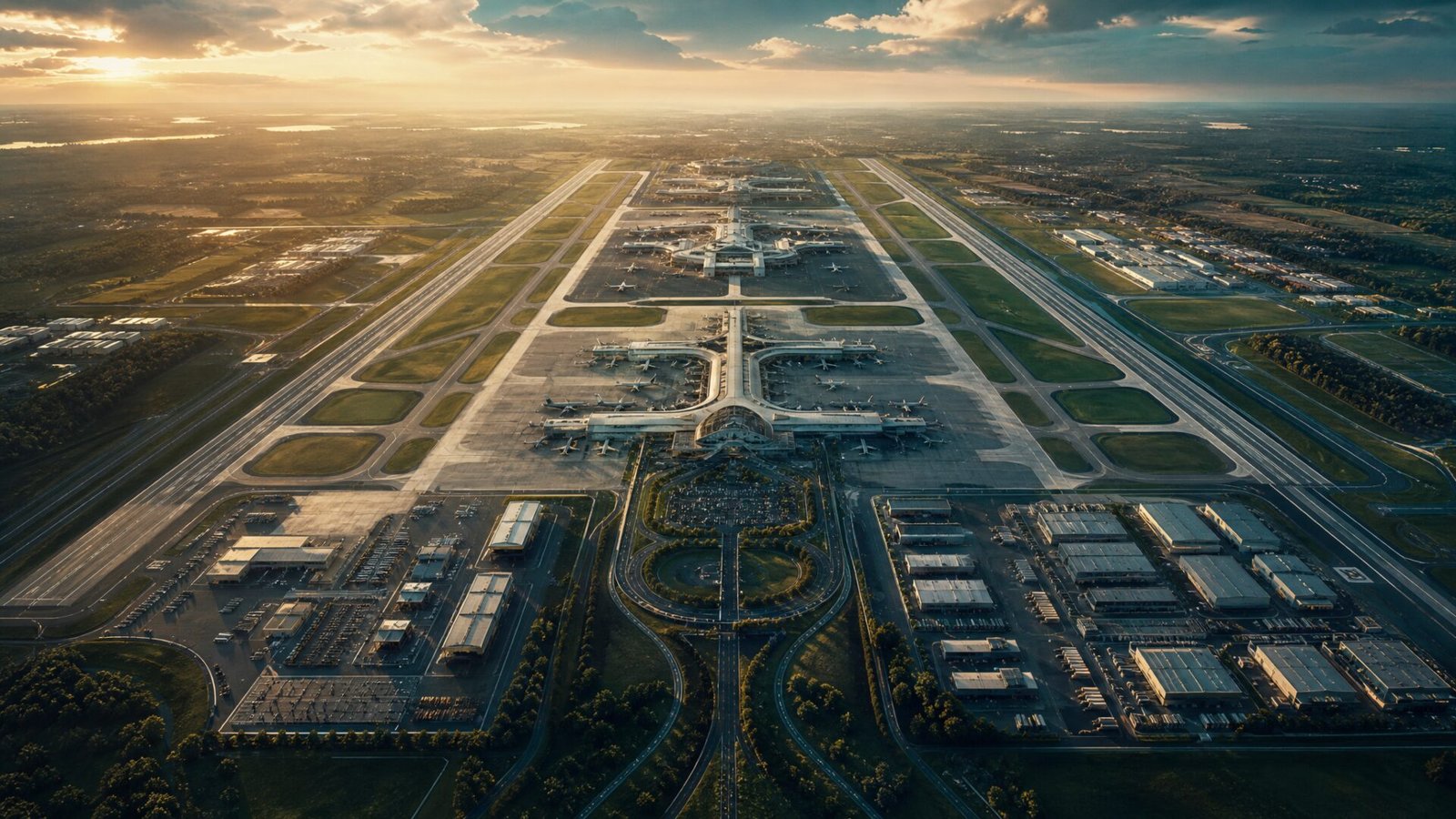 Master plan with two lines of the Dholera airport runway