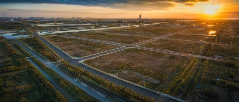 Serviced plot showing Dholera plug and play infrastructure