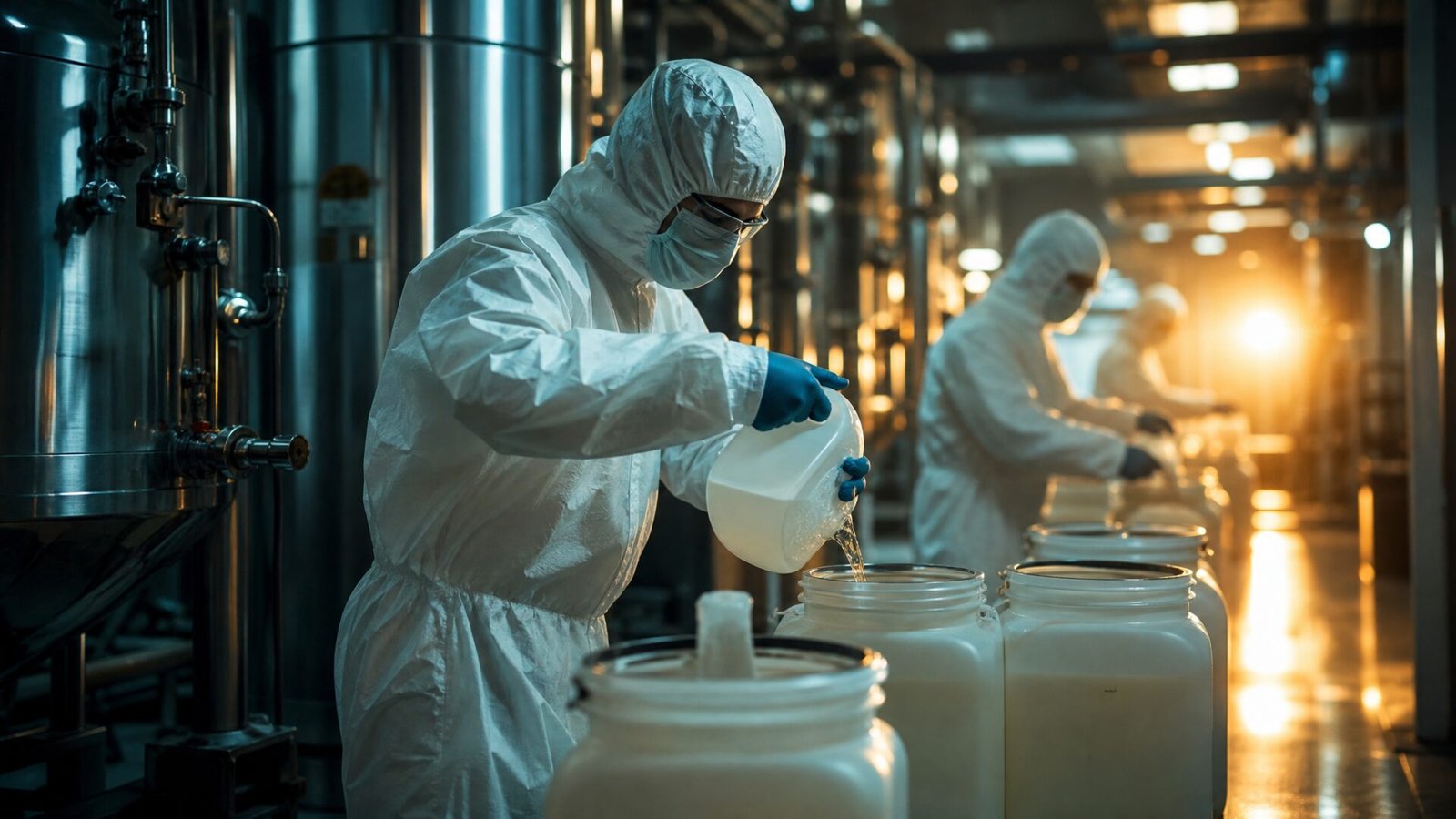Technicians at the Fujifilm Dholera plant